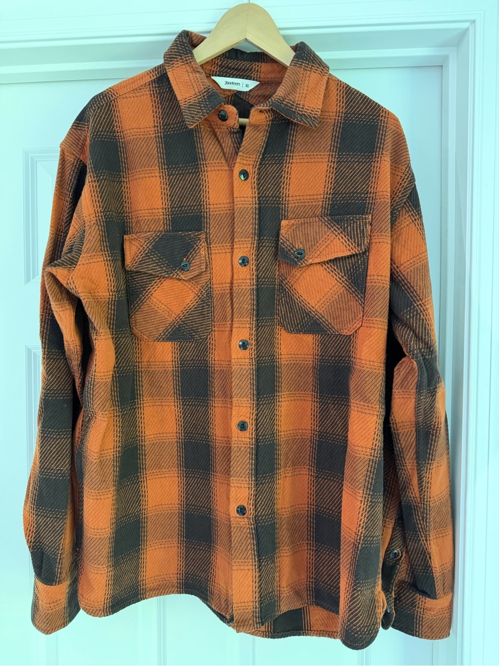 3SIXTEEN Crosscut Flannel in Rust Twill